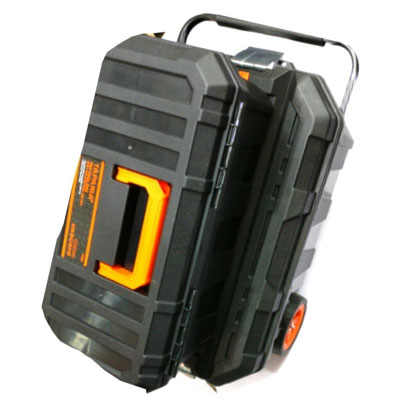 2 IN 1 PLASTIC ROLLING TOOL BOX.