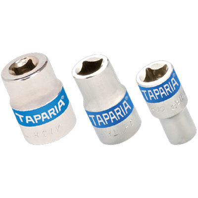 SOCKETS - 6.3MM (1/4) SQUARE DRIVER:- FLANK DRIVE