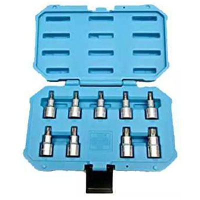 TORX BITS SOCKETS SET - 12.7MM (1/2) SQUARE DRIVE (9PCS. TORX BIT SOCKET SET)