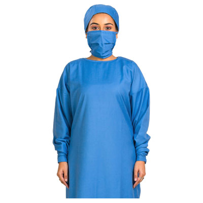 HPO7A-DOCTOR OT GOWN WITH CAP AND MASK